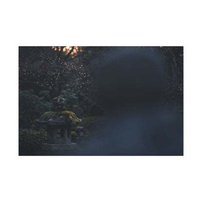 Spring Stone Lantern Moody Minimal Canvas Art | Bold Decor Art Print