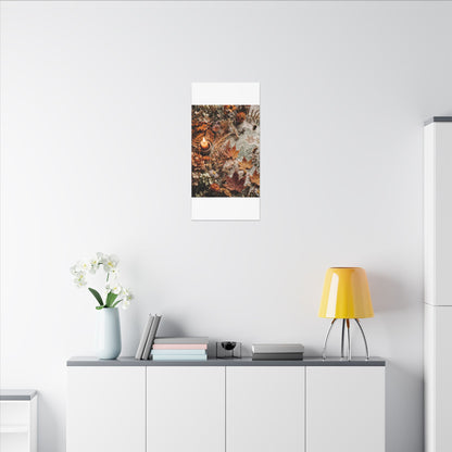 Candlelight Dried Flowers Canvas Art - Japandi Seijaku