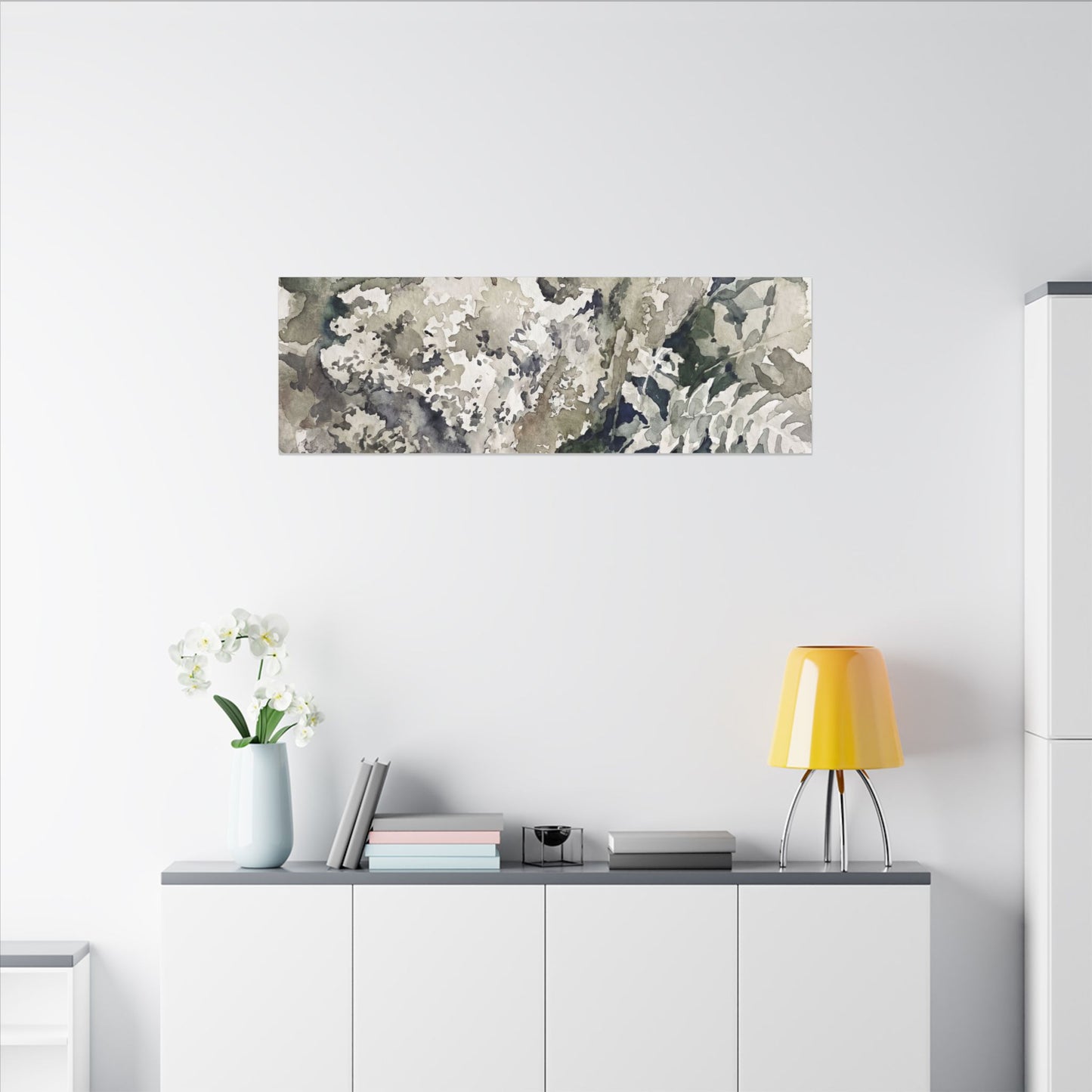 Stone Lantern Watercolor Canvas Art | Elegant Japandi Art