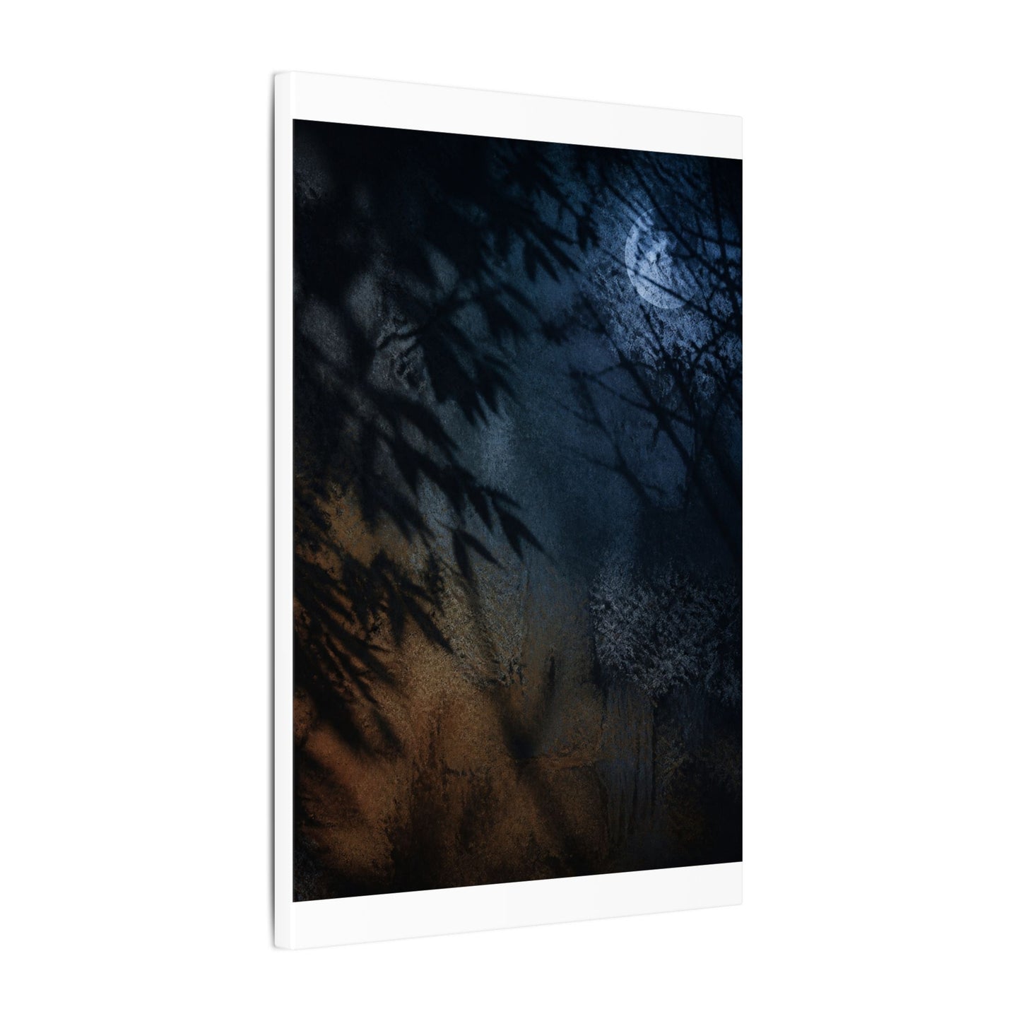 Kanso Shadow Play Canvas Art - Dark Japandi Shadow Zen