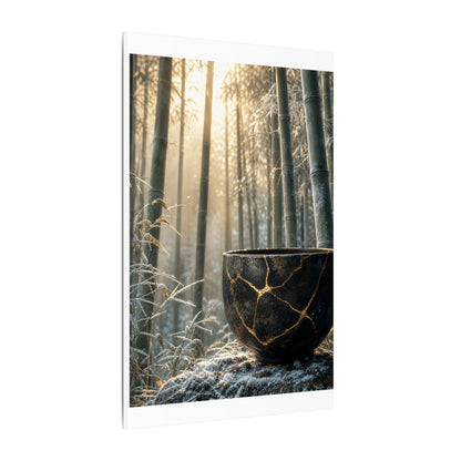 Fukinsei Bamboo Grove Canvas Art - Kintsugi Gold Repair