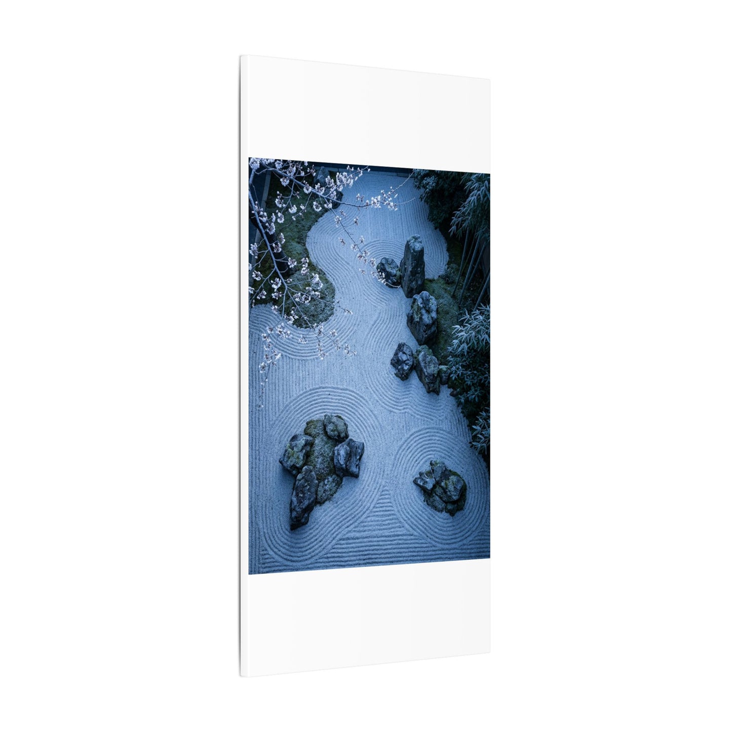 Contemplative Cherry Blossom Canvas Art - Karesansui Zen