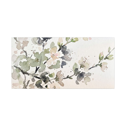 Cherry Blossom Watercolor Canvas Art | Elegant Japandi Art