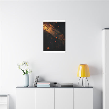 Dark Japandi Rust Patina in Golden Hour | Shadow Zen Canvas Art