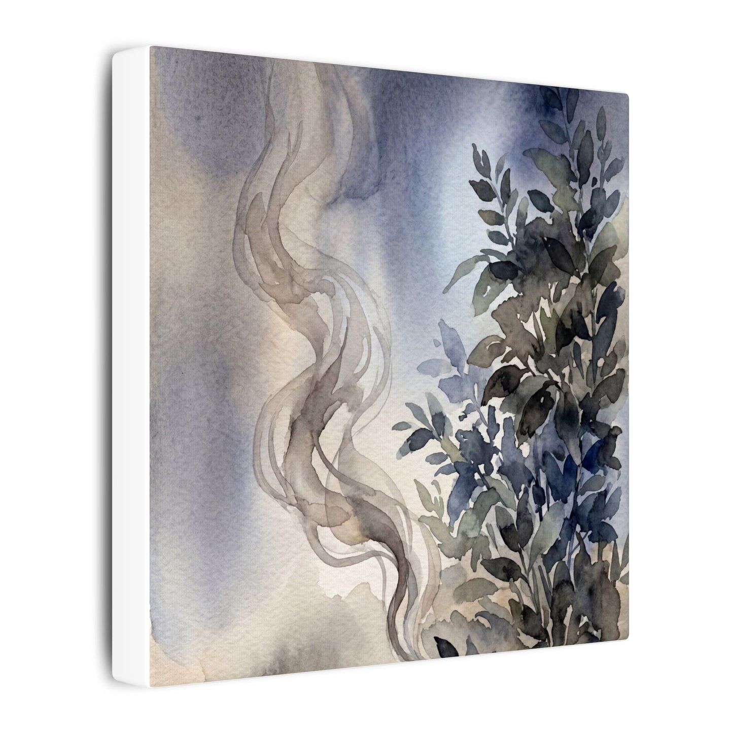 Incense Smoke Summer Canvas Art | Japandi Cozy Design