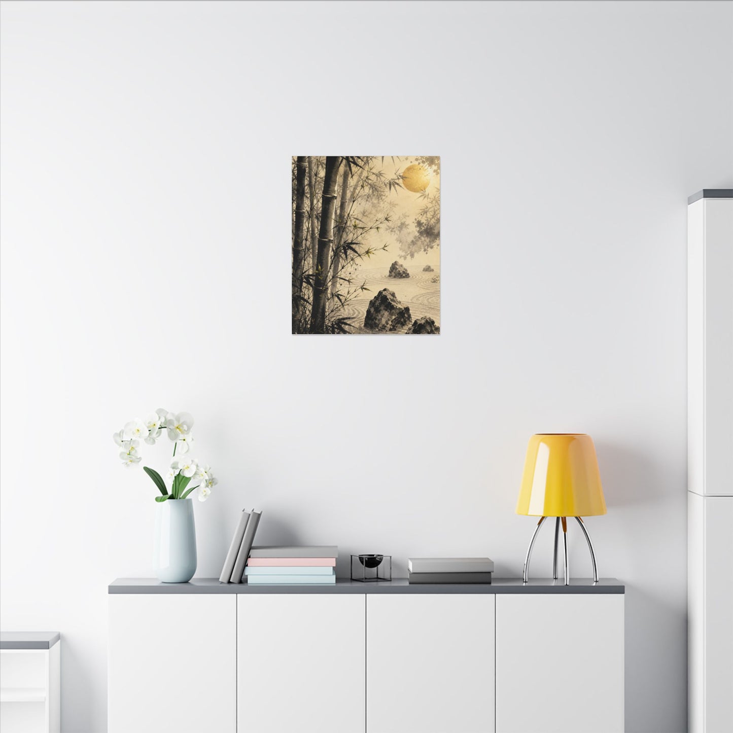 Peaceful Bamboo Grove Canvas Art - Karesansui Zen