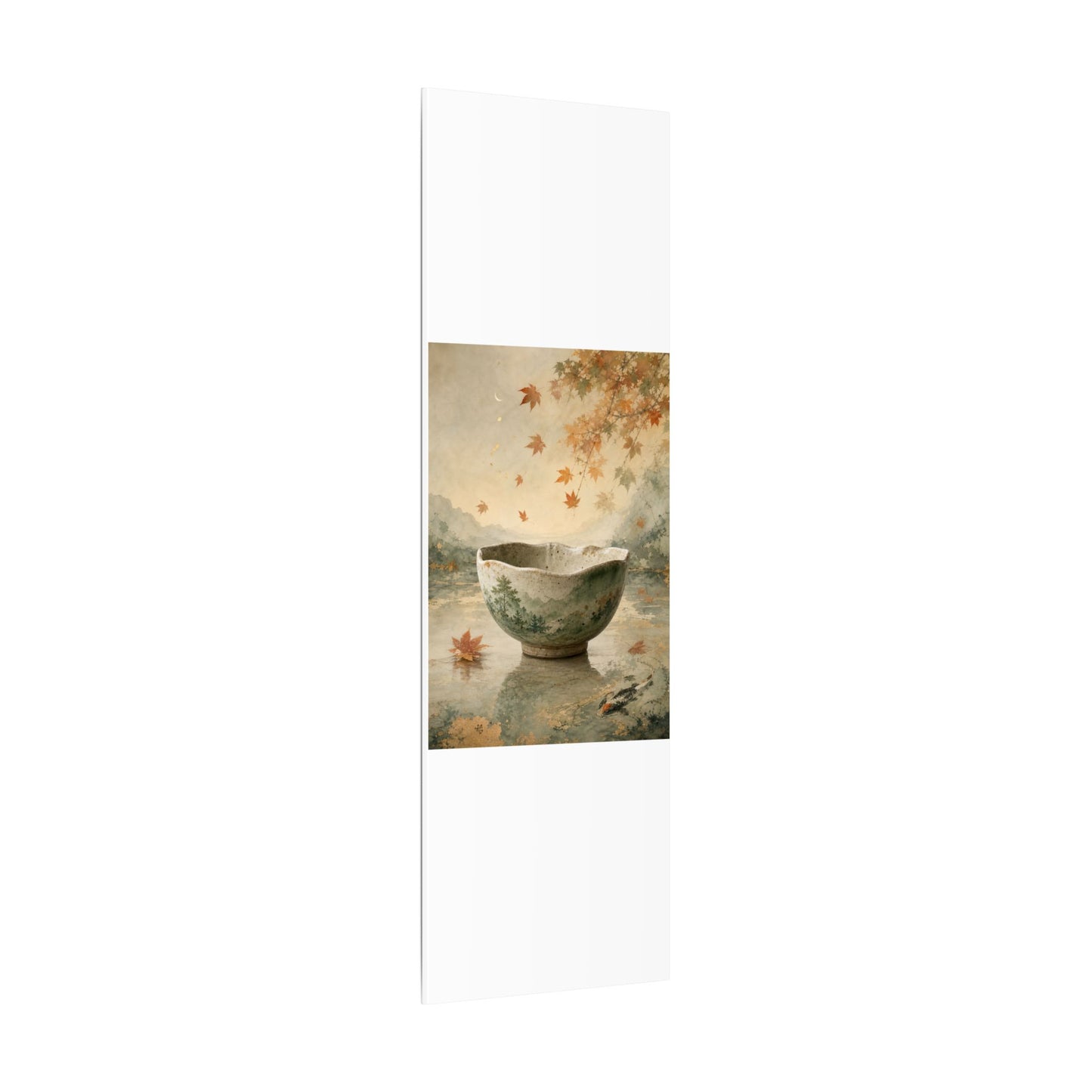 Autumn Ceramic Bowl Watercolor Canvas Art | Cozy Decor