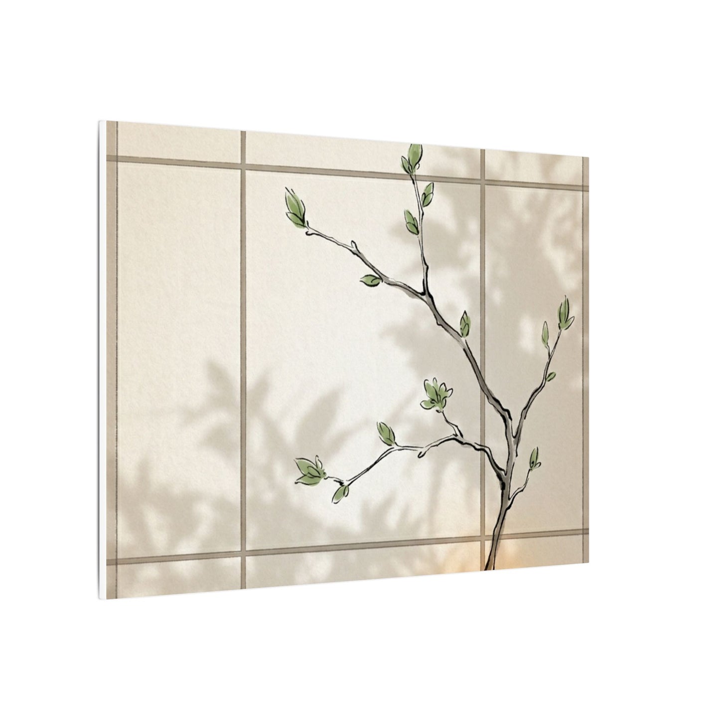 Shoji Screen Spring Canvas Art | Japandi Cozy Design