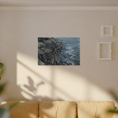 Pine Tree Spring Canvas Art | Japandi Neutral Design