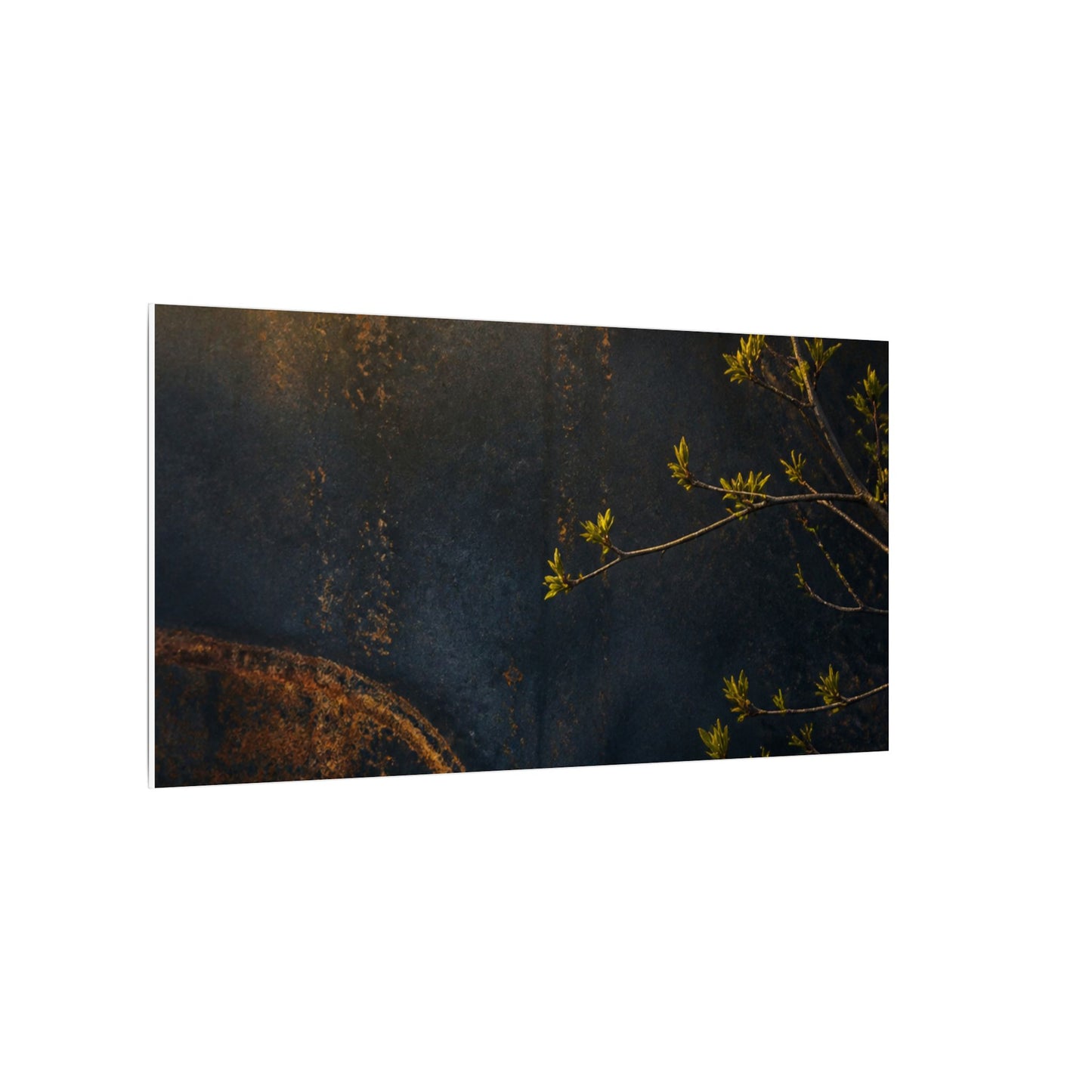Spring Rust Patina Dark Texture Canvas Art | Moody Decor