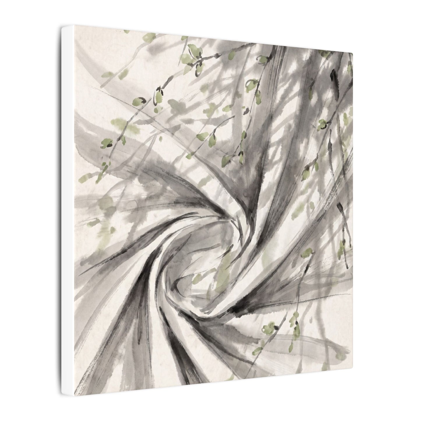 Silk Drape Spring Canvas Art | Zen Contemplative Design