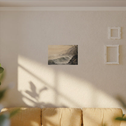 Ocean Wave Spring Canvas Art | Japandi Elegant Design