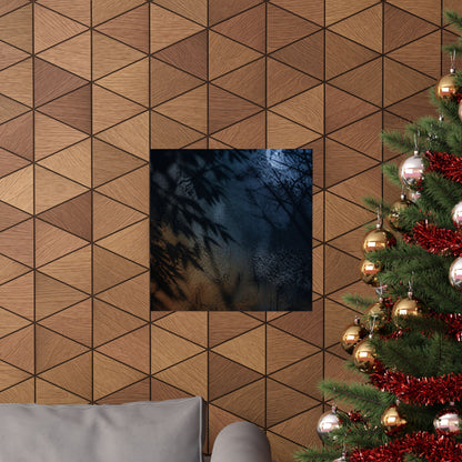 Kanso Shadow Play Wall Art Print - Dark Japandi Shadow Zen