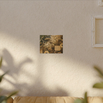 Spring Ocean Wave Herbarium Canvas Art | Nostalgic Decor