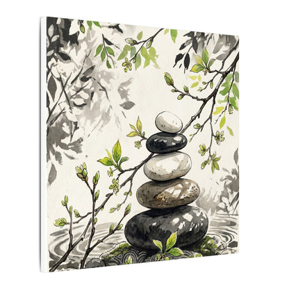 Spring River Stones Japanese Pattern Canvas Art | Elegant Decor