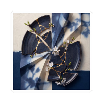 Spring Paper Fold Gold Repair Sticker | Resilient Decor