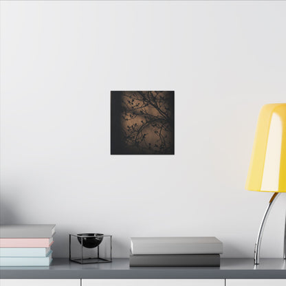 Dark Japandi Shadow Play in Golden Hour | Shadow Zen Canvas Art
