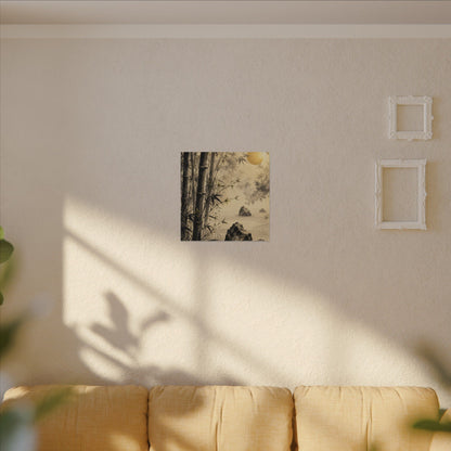 Peaceful Bamboo Grove Canvas Art - Karesansui Zen