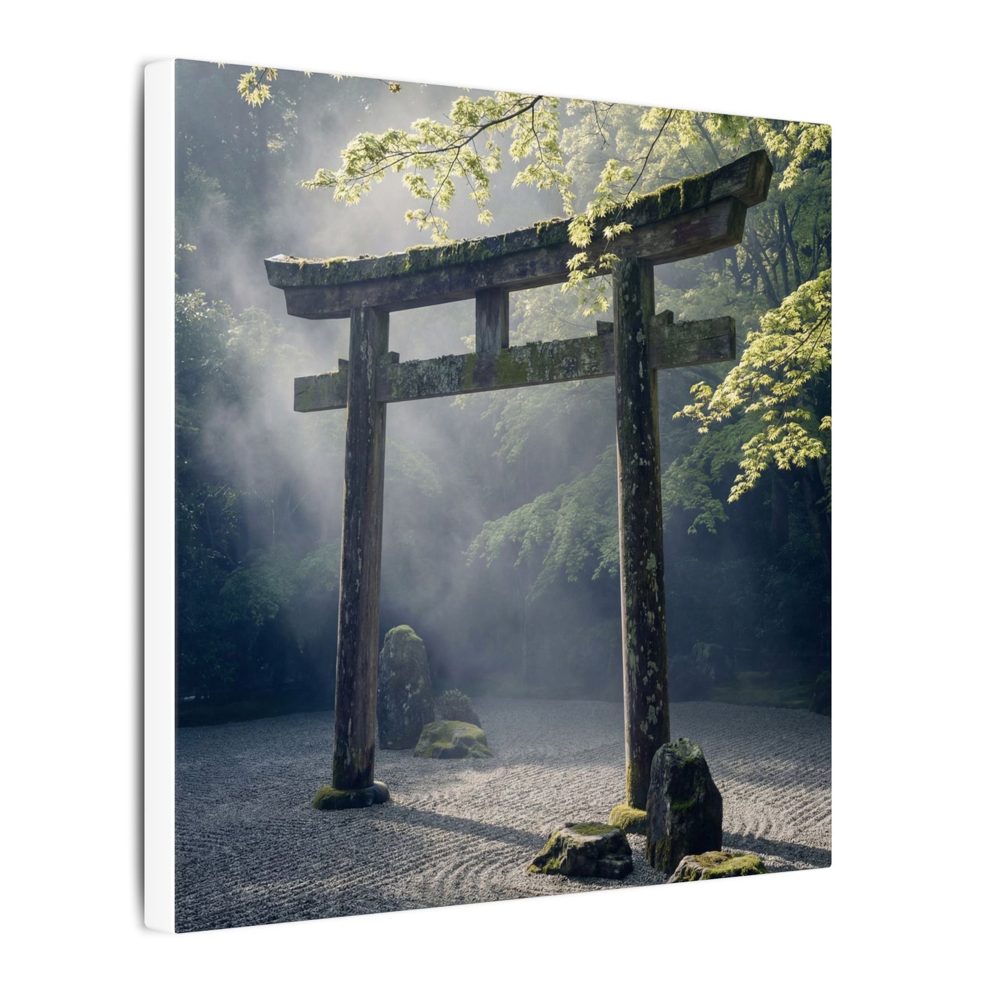 Torii Gate Canvas Art | Spring Zen Karesansui Art