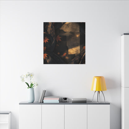 Autumn Silk Drape Shadow Zen Canvas Art | Bold Decor