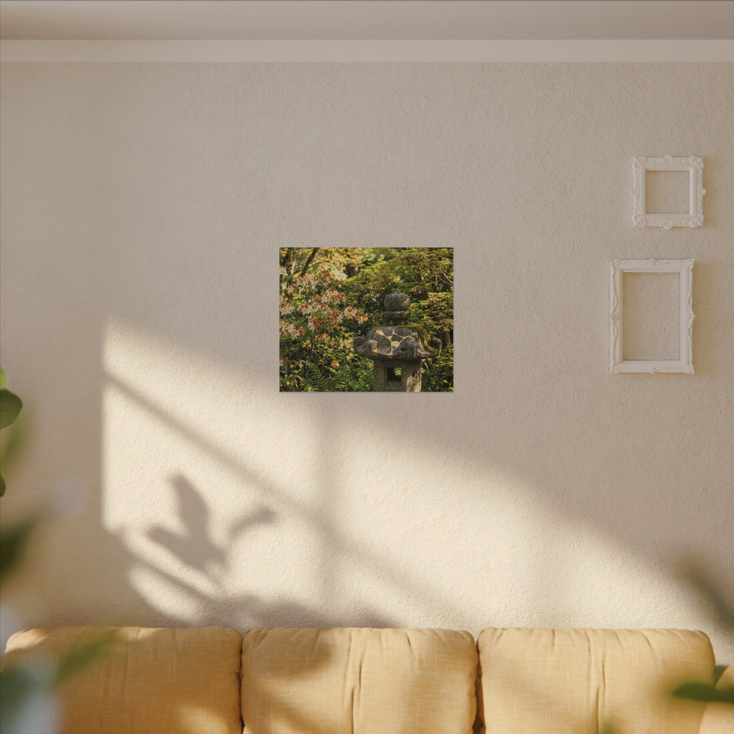 Spring Stone Lantern Gold Repair Canvas Art | Beautiful Decor
