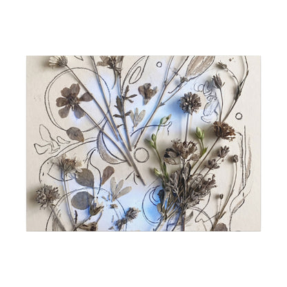 Dried Flowers Minimal Line Canvas Art | Elegant Japandi Art Art Print