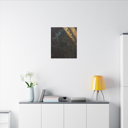 Golden Hour Rust Patina Canvas Art - Dark Japandi Ma