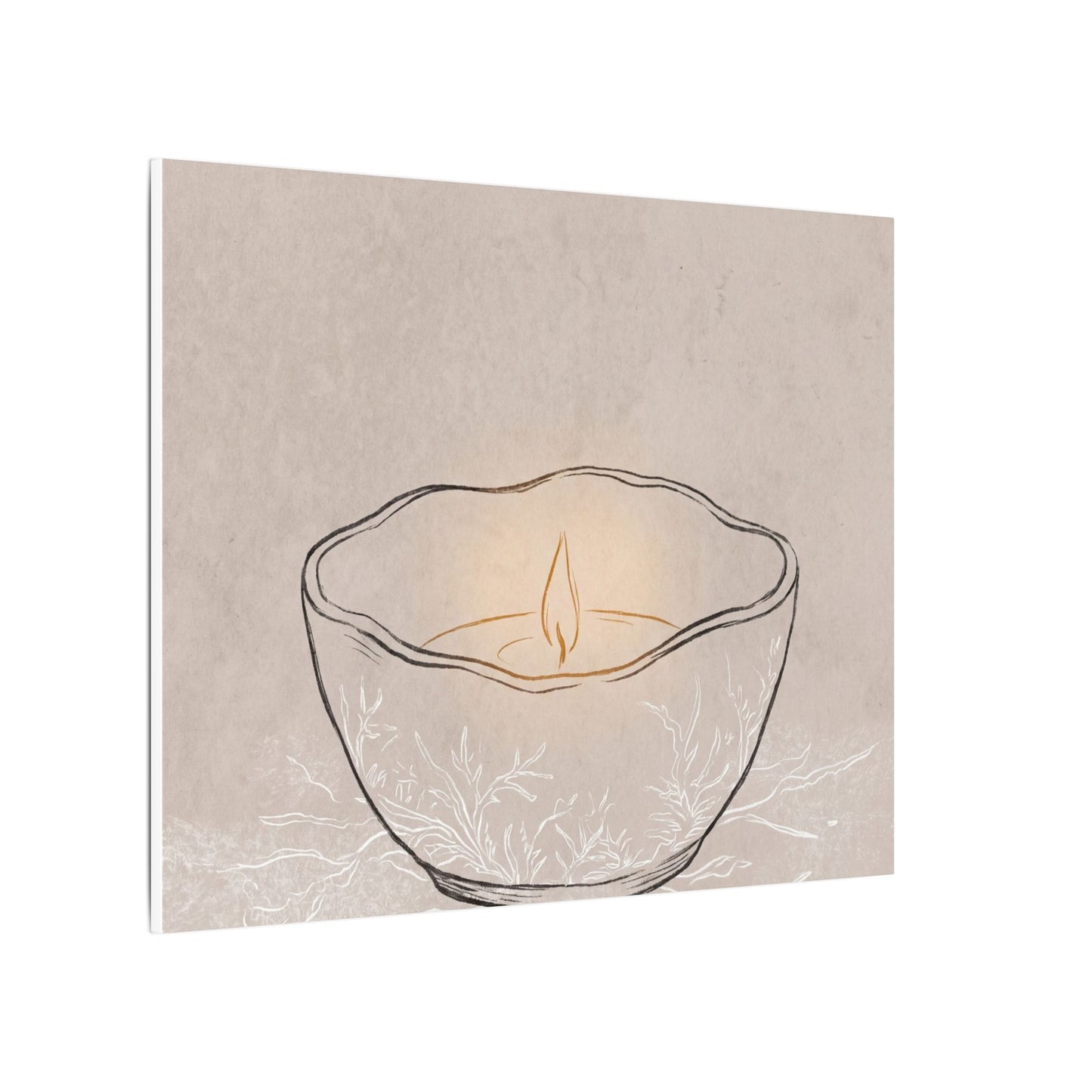 Ceramic Bowl Minimal Line Canvas Art | Neutral Japandi Art