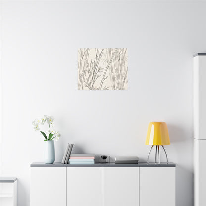 Candlelight Bamboo Grove Canvas Art - Japandi Fukinsei