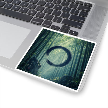 Zen Bamboo Grove in Dappled | Enso Sticker