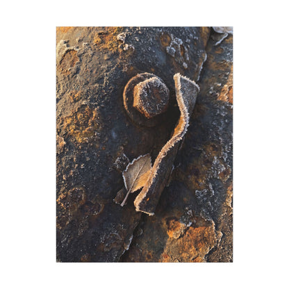 Moody Rust Patina Canvas Art - Moody Minimal Dark Japandi