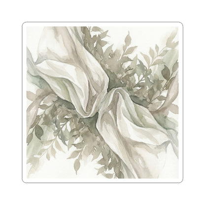 Silk Drape Watercolor Sticker | Cozy Japandi Art Art Print