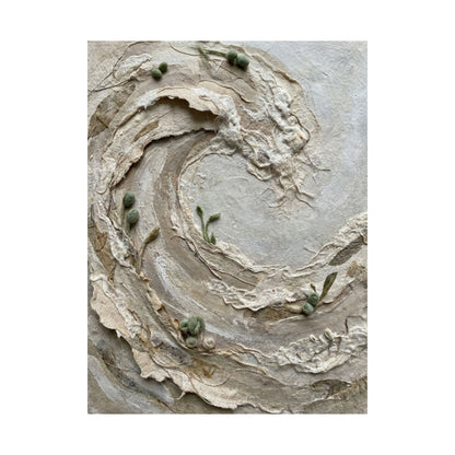 Ocean Wave Spring Wall Art Print | Japandi Earthy Design