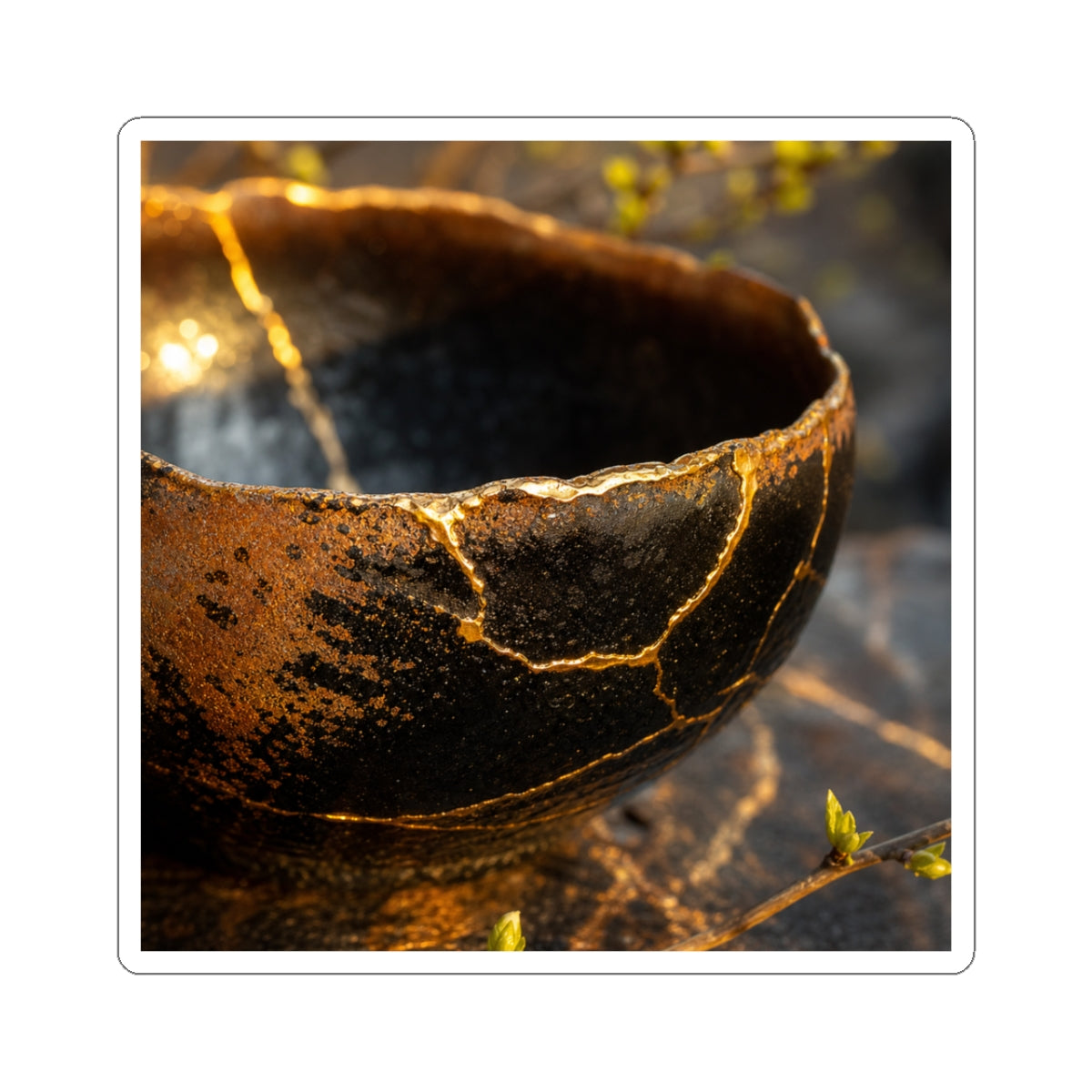 Ceramic Bowl Gold Vein Sticker | Resilient Kintsugi Art