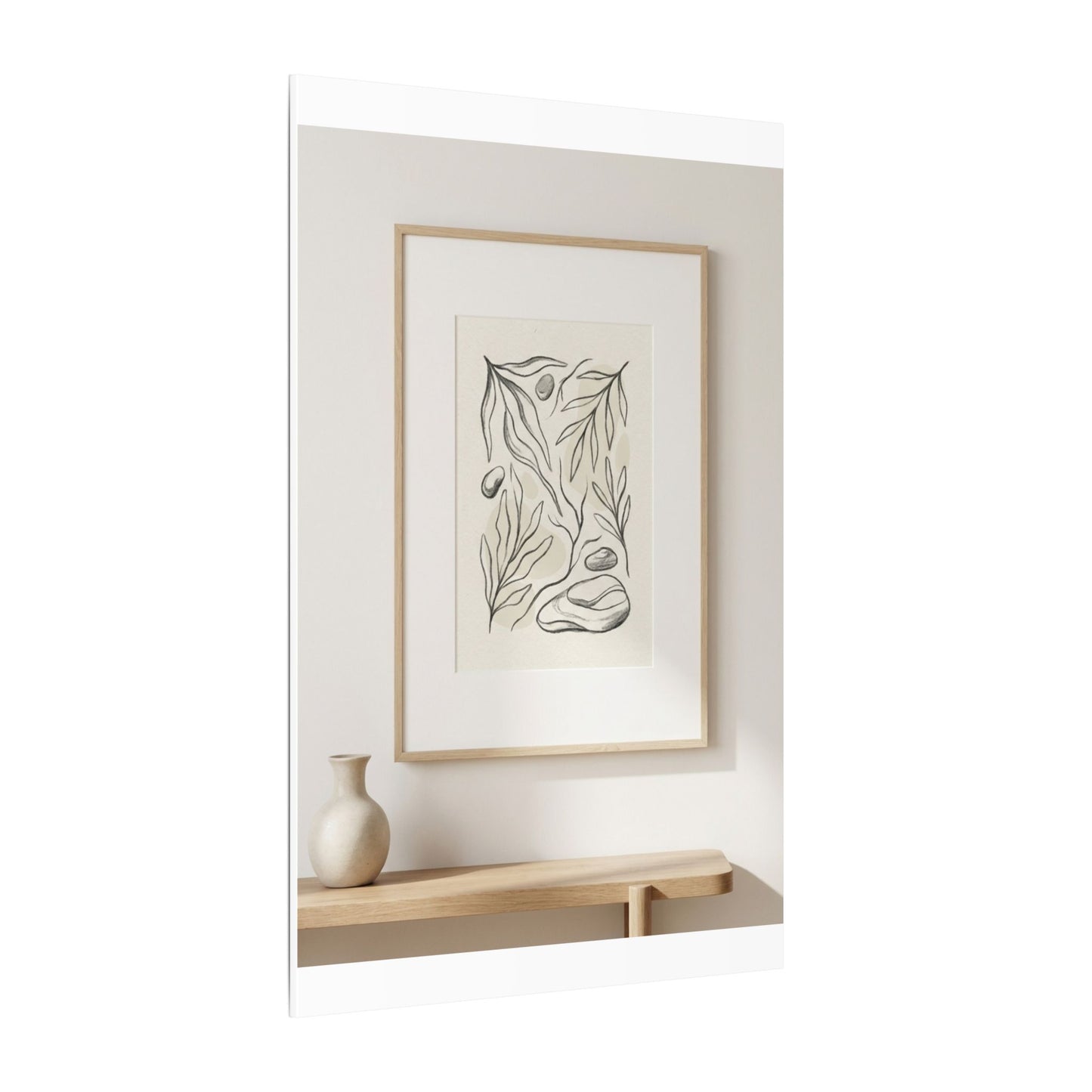 Japandi Charcoal Canvas Art