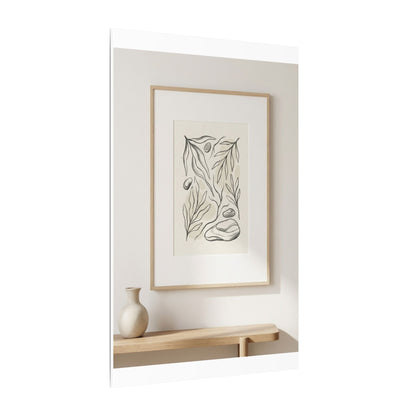 Japandi Charcoal Canvas Art