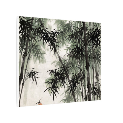 Zen Bamboo Grove in Overcast | Sumi E Canvas Art