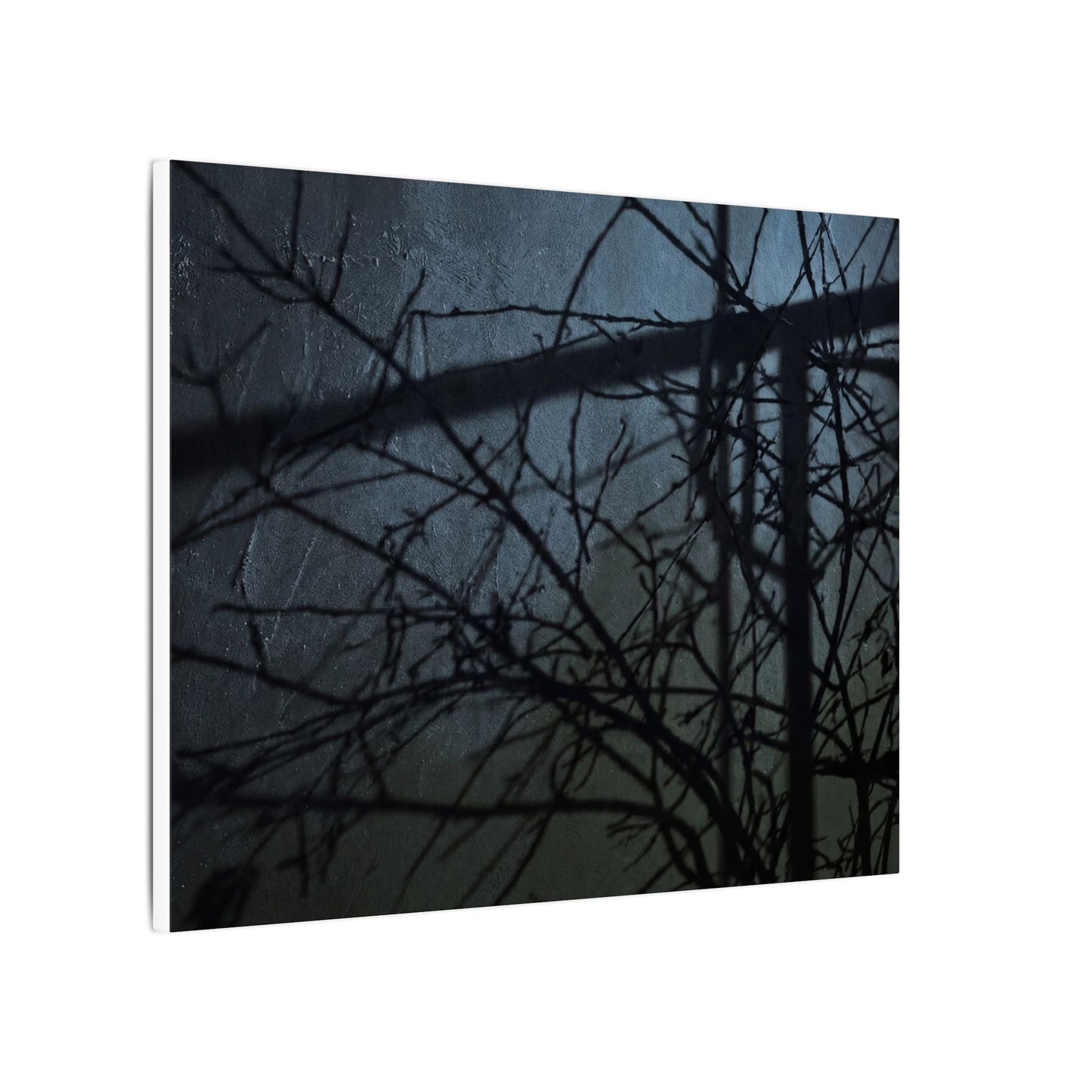 Moonlight Shadow Play Canvas Art - Dark Japandi Shibui