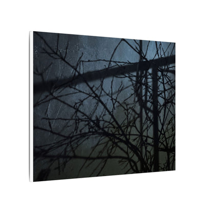 Moonlight Shadow Play Canvas Art - Dark Japandi Shibui