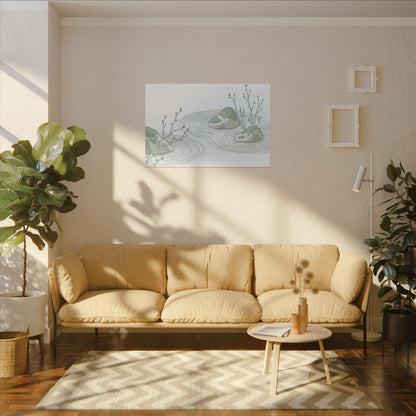Moonlight Rock Garden Canvas Art - Japandi Ma
