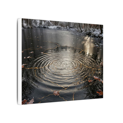 Water Ripple Broken Beauty Canvas Art | Artful Kintsugi Art