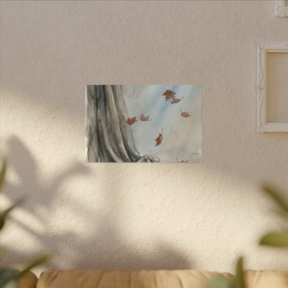 Ma Silk Drape Canvas Art - Japandi Watercolor
