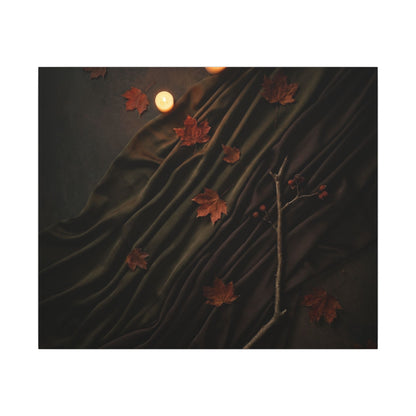 Autumn Silk Drape Moody Minimal Canvas Art | Moody Decor