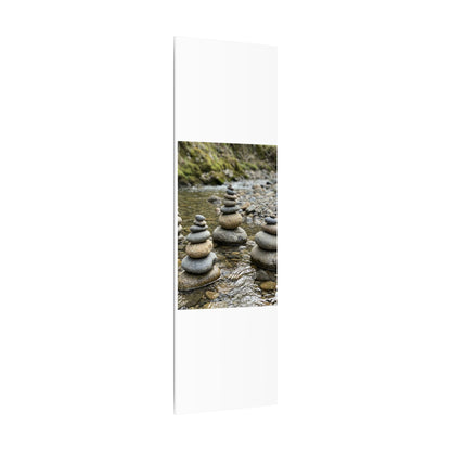 Zen River Stones in Dawn | Karesansui Canvas Art
