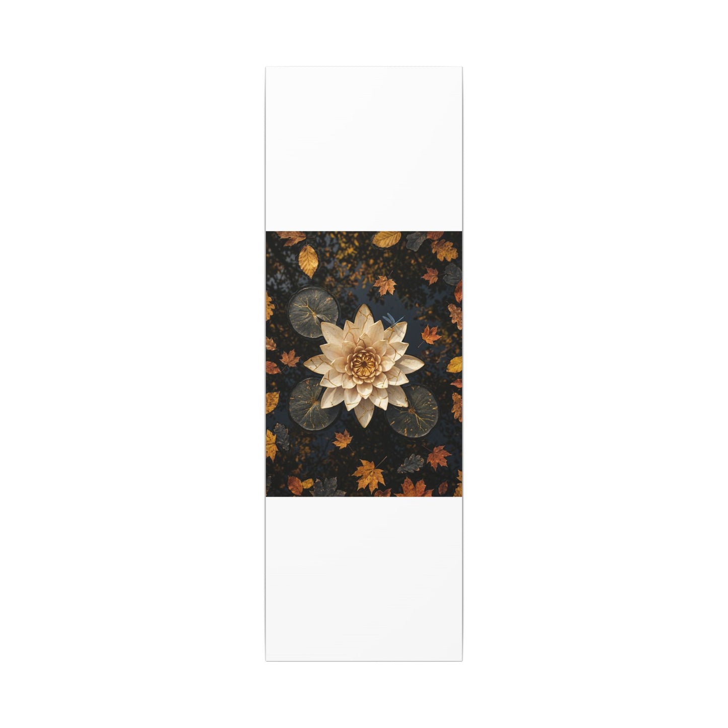 Kintsugi Lotus Flower in Dappled | Gold Repair Canvas Art