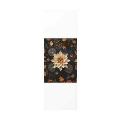 Kintsugi Lotus Flower in Dappled | Gold Repair Canvas Art