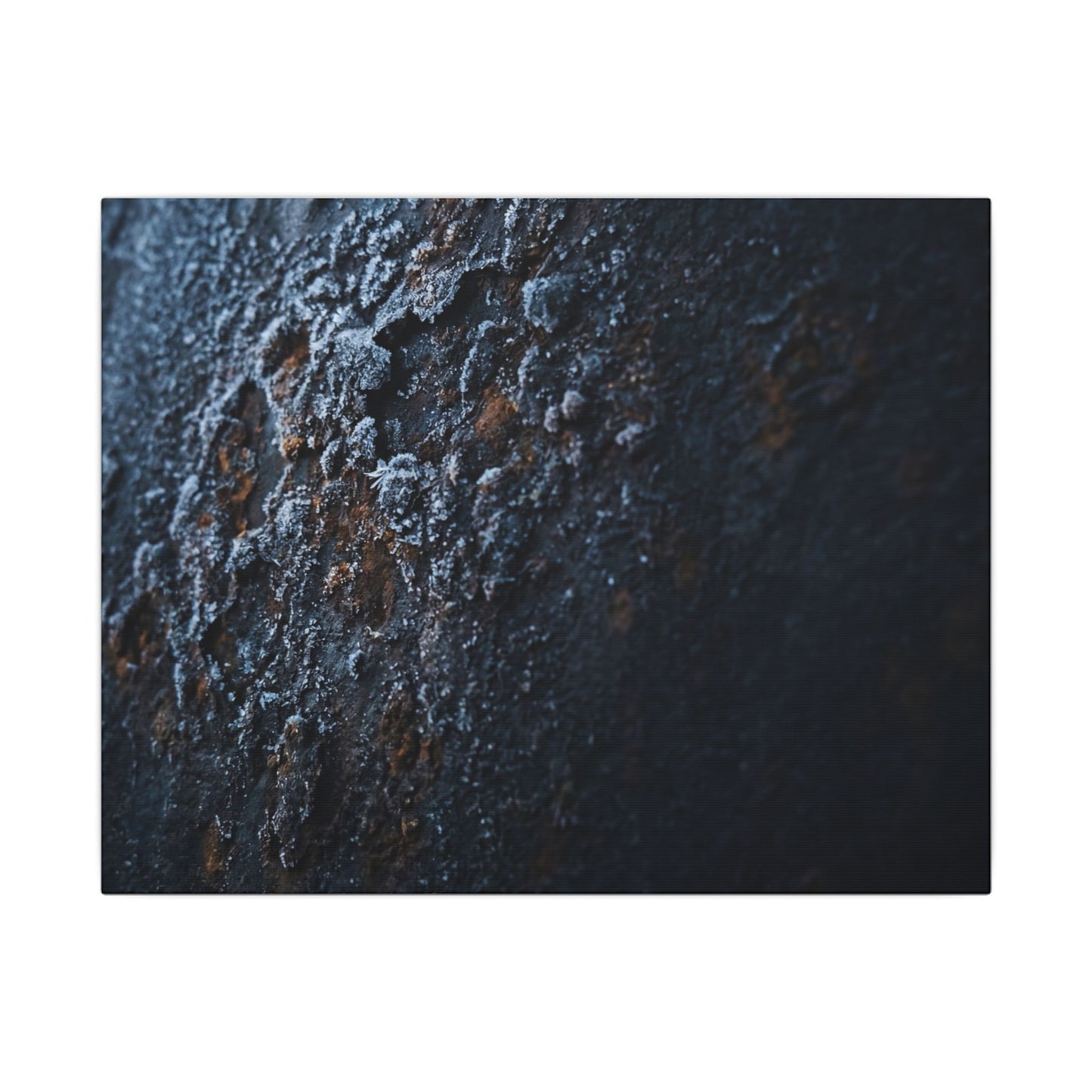 Rust Patina Canvas Art | Winter Dark Japandi Shadow Zen Art Art Print