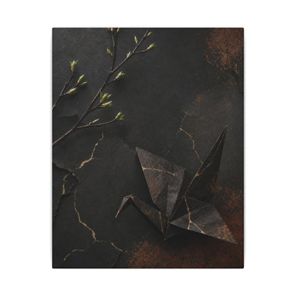 Paper Fold Canvas Art | Spring Kintsugi Broken Beauty Art
