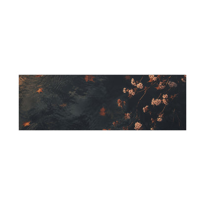 Golden Hour Cherry Blossom Canvas Art - Dark Japandi Kanso