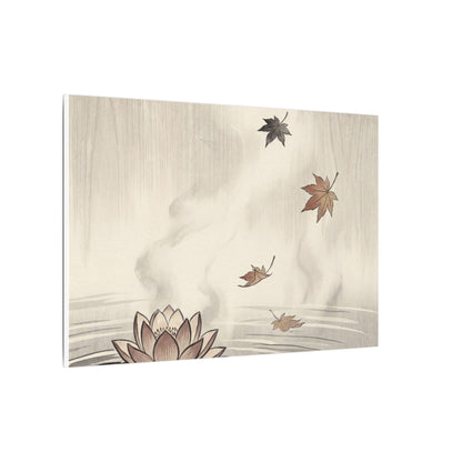 Lotus Flower Canvas Art | Autumn Zen Ukiyo E Inspired Art